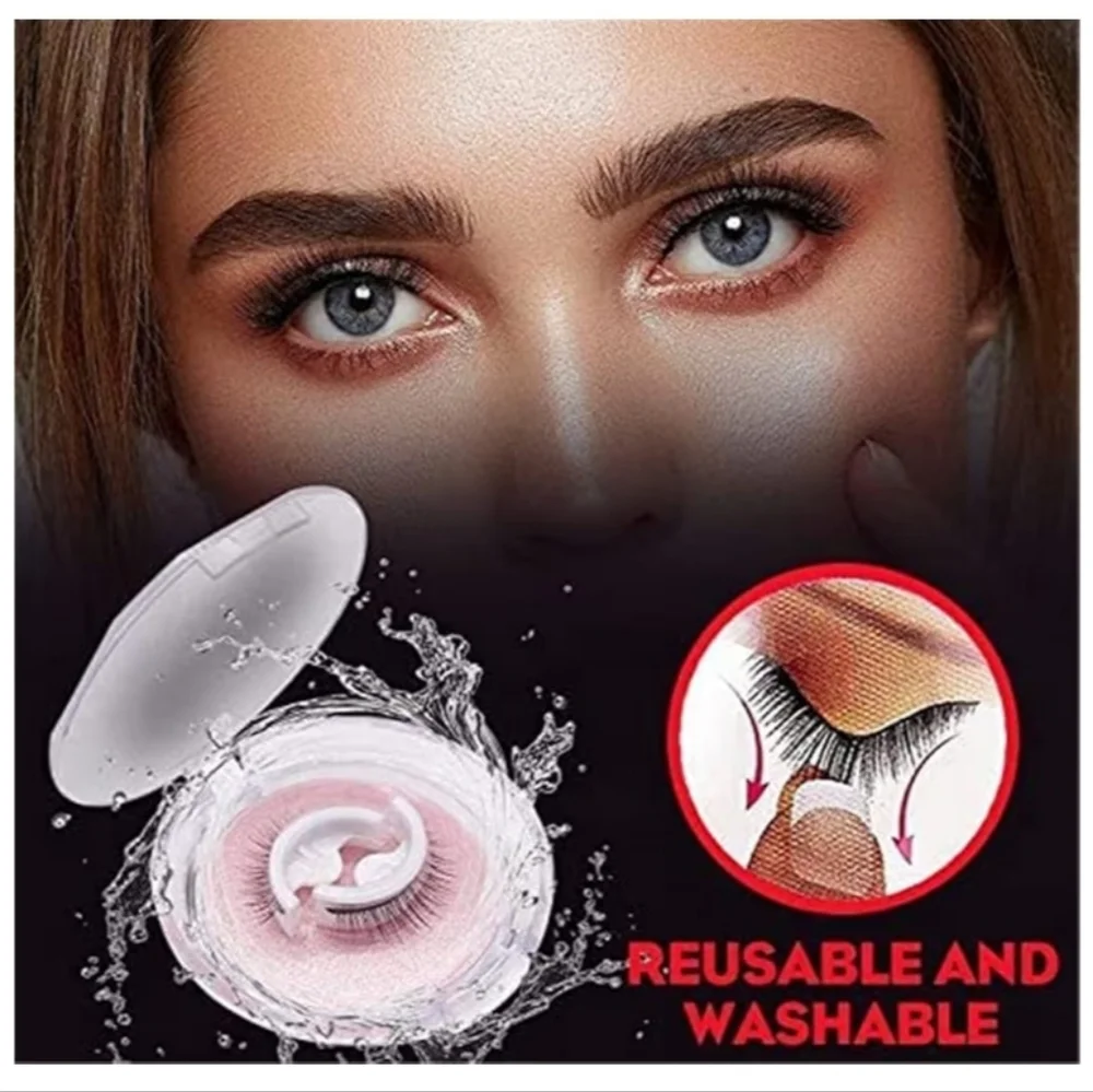 Reusable Adhesive Eyelashes, 2pair Kayla Beauty Self Adhesive Lashes-Thick